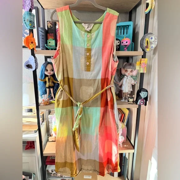 2X Ace & Jig Popcorn textile Midi Dress - Picture 1 of 11